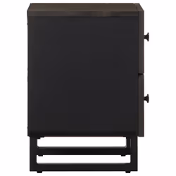 vidaXL Bedside Cabinets 2 pcs Black 40x33x46 cm Solid Wood Mango bedside table - 2 pcs - Additional view 4
