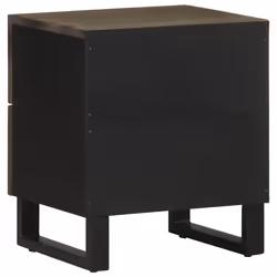 vidaXL Bedside Cabinets 2 pcs Black 40x33x46 cm Solid Wood Mango bedside table - 2 pcs - Additional view 5