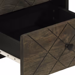 vidaXL Bedside Cabinets 2 pcs Black 40x33x46 cm Solid Wood Mango bedside table - 2 pcs - Additional view 7