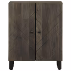 vidaXL Sideboard Black 60x33x75 cm Solid Wood Mango storage cabinet