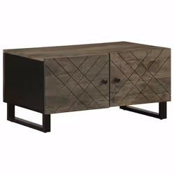 vidaXL Coffee Table Black 80x50x40 cm Solid Wood Mango side table