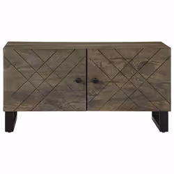 vidaXL Coffee Table Black 80x50x40 cm Solid Wood Mango side table
