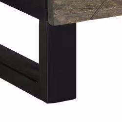 vidaXL Coffee Table Black 80x50x40 cm Solid Wood Mango side table - Additional view 7