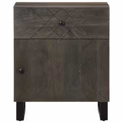 vidaXL Bedside Cabinet Black 50x33x60 cm Solid Wood Mango bedside table