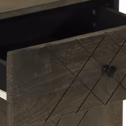 vidaXL Bedside Cabinet Black 50x33x60 cm Solid Wood Mango bedside table - Additional view 7