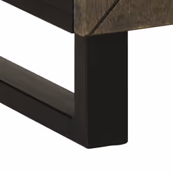 vidaXL Bedside Cabinet Black 50x33x60 cm Solid Wood Mango bedside table - Additional view 8