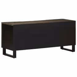 vidaXL TV Cabinet Black 105x33x46 cm Solid Wood Mango TV stand TV sideboard - Additional view 4