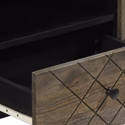 vidaXL TV Cabinet Black 105x33x46 cm Solid Wood Mango TV stand TV sideboard - Additional view 7