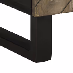 vidaXL TV Cabinet Black 105x33x46 cm Solid Wood Mango TV stand TV sideboard - Additional view 8