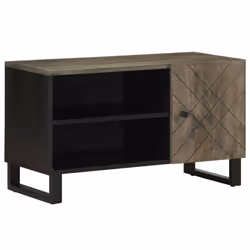 vidaXL TV Cabinet Black 80x33x46 cm Solid Wood Mango TV stand TV sideboard