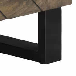 vidaXL TV Cabinet Black 80x33x46 cm Solid Wood Mango TV stand TV sideboard - Additional view 8
