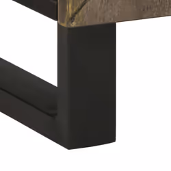 vidaXL Sink Cabinet Black 62x33x58 cm Solid Wood Mango bathroom sink cabinet - Additional view 8