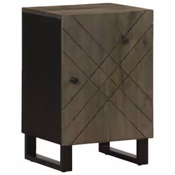 vidaXL Bathroom Cabinet Black 38x33x58 cm Solid Wood Mango