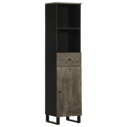 vidaXL Bathroom Cabinet Black 38x33x160 cm Solid Wood Mango