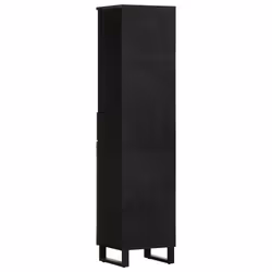 vidaXL Bathroom Cabinet Black 38x33x160 cm Solid Wood Mango - Additional view 4