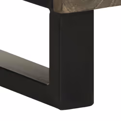 vidaXL Bathroom Cabinet Black 38x33x160 cm Solid Wood Mango - Additional view 7