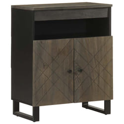 vidaXL Sideboard Black 60x33x75 cm Solid Wood Mango storage cabinet