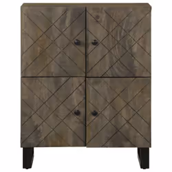 vidaXL Sideboard Black 60x33x75 cm Solid Wood Mango storage cabinet