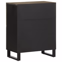 vidaXL Sideboard Black 60x33x75 cm Solid Wood Mango storage cabinet - Additional view 4