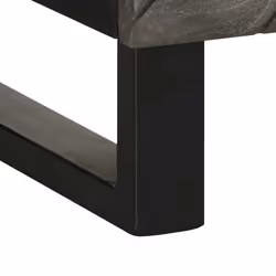 vidaXL Sideboard Black 60x33x75 cm Solid Wood Mango storage cabinet - Additional view 7
