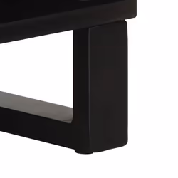 vidaXL Sideboard Black 80x33x75 cm Solid Wood Mango storage cabinet - Additional view 8