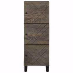 vidaXL Highboard Black 40x33x110 cm Solid Wood Mango side cabinet - Additional view 2