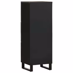vidaXL Highboard Black 40x33x110 cm Solid Wood Mango side cabinet - Additional view 4