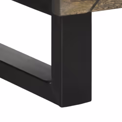 vidaXL Highboard Black 40x33x110 cm Solid Wood Mango side cabinet - Additional view 7
