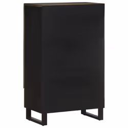 vidaXL Highboard Black 60x33x100 cm Solid Wood Mango side cabinet - Additional view 4