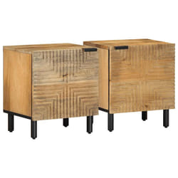 vidaXL Bedside Cabinets 2 pcs Brown 40x33x46 cm Solid Wood Mango bedside table - 2 pcs