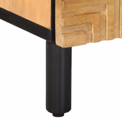 vidaXL Bedside Cabinets 2 pcs Brown 40x33x46 cm Solid Wood Mango bedside table - 2 pcs - Additional view 7