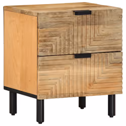 vidaXL Bedside Cabinets 2 pcs Brown 40x33x46 cm Solid Wood Mango bedside table - 1 pcs