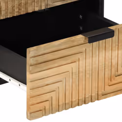 vidaXL Bedside Cabinets 2 pcs Brown 40x33x46 cm Solid Wood Mango bedside table - 1 pcs - Additional view 6