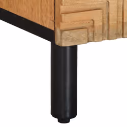 vidaXL Bedside Cabinets 2 pcs Brown 40x33x46 cm Solid Wood Mango bedside table - 1 pcs - Additional view 7