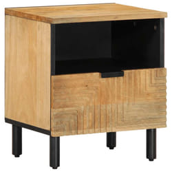 vidaXL Bedside Cabinet Brown 40x33x46 cm Solid Wood Mango bedside table