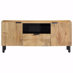 vidaXL TV Cabinet Brown 105x33x46 cm Solid Wood Mango TV stand TV sideboard