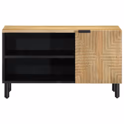 vidaXL TV Cabinet Brown 80x31.5x46 cm Solid Wood Mango TV stand TV sideboard