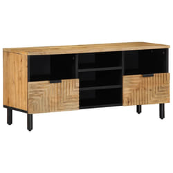 vidaXL TV Cabinet Brown 100x33x46 cm Solid Wood Mango TV stand TV sideboard