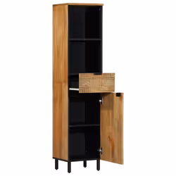 vidaXL Bathroom Cabinet Brown 38x33x160 cm Solid Wood Mango - Additional view 4