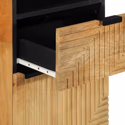 vidaXL Bathroom Cabinet Brown 38x33x160 cm Solid Wood Mango - Additional view 7