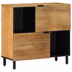 vidaXL Sideboard Brown 80x33x75 cm Solid Wood Mango cabinet cupboard highboard
