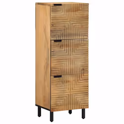vidaXL Highboard Brown 40x33x110 cm Solid Wood Mango side cabinet