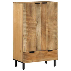 vidaXL Highboard Brown 60x33x100 cm Solid Wood Mango side cabinet