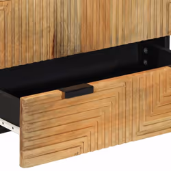vidaXL Highboard Brown 60x33x100 cm Solid Wood Mango side cabinet - Additional view 6