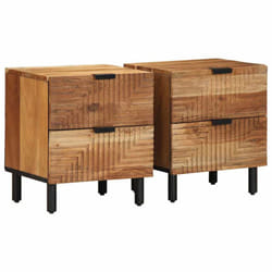 vidaXL Bedside Cabinet 40x33x46 cm Solid Wood Acacia bedside table nightstand - 2 pcs