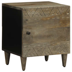 vidaXL Bedside Cabinet Light Grey 40x33x46 cm Solid Wood Mango bedside table