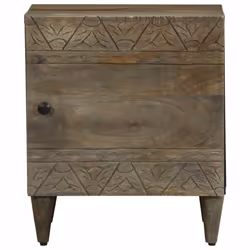 vidaXL Bedside Cabinet Light Grey 40x33x46 cm Solid Wood Mango bedside table