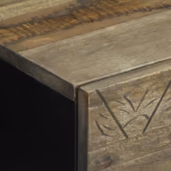 vidaXL Bedside Cabinet Light Grey 40x33x46 cm Solid Wood Mango bedside table - Additional view 6