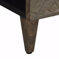 vidaXL Bedside Cabinet Light Grey 40x33x46 cm Solid Wood Mango bedside table - Additional view 8