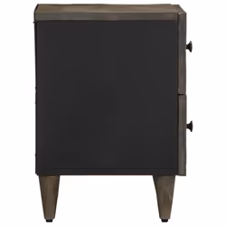 vidaXL Bedside Cabinets 2 pcs Light Grey 40x33x46 cm Solid Wood Mango - 2 pcs - Additional view 4